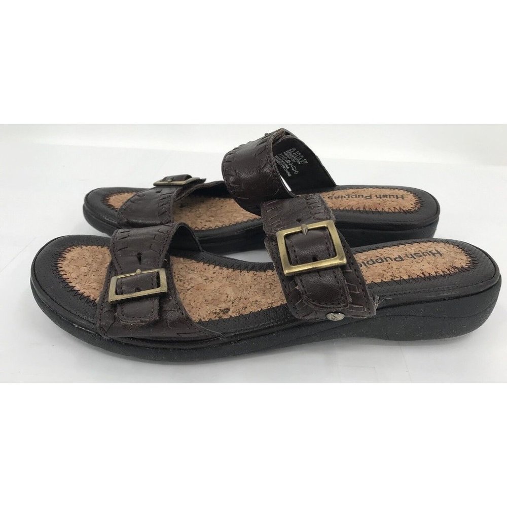 Hush Puppies Rebecca Keaton Womens Sandals Brown Buckle US Size 9.5